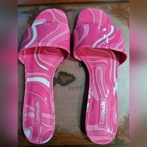 Larroude slip on sandals